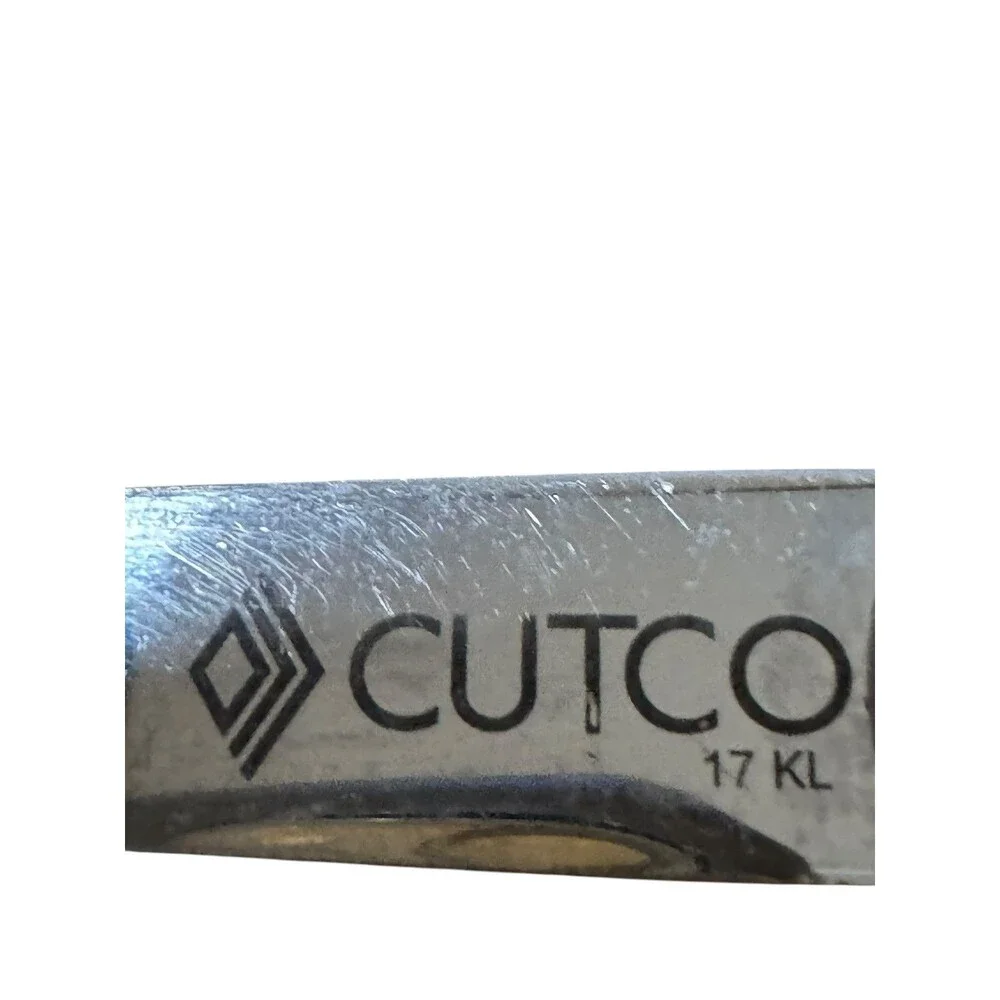 CUTCO #17 KL Slotted Spoon 12” Length Brown Orange Swirl Handle
